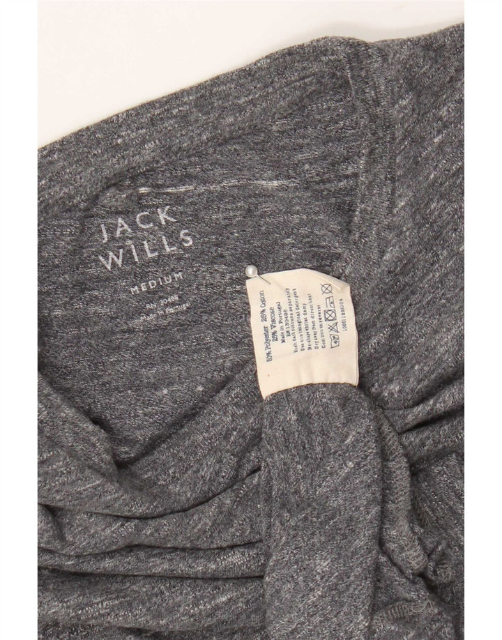 Jack Wills Herren-T-Shirt mit kurzen Ärmeln, normal, Mittelgrau meliert