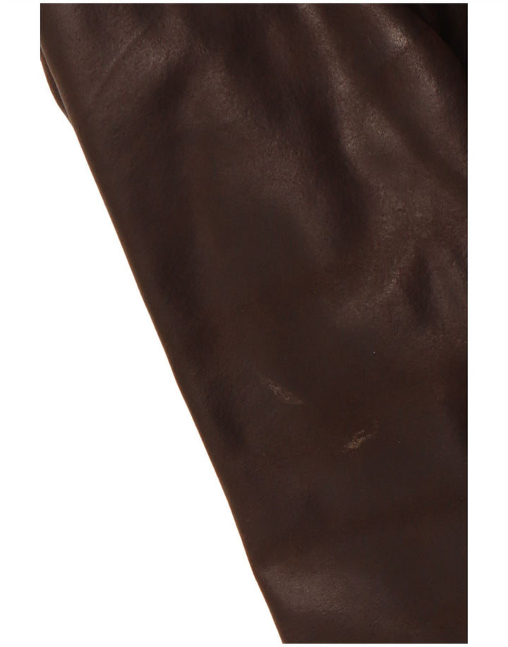 Legendäre Jacke 1957 Herren Lederjacke UK 36 Kleines braunes Leder