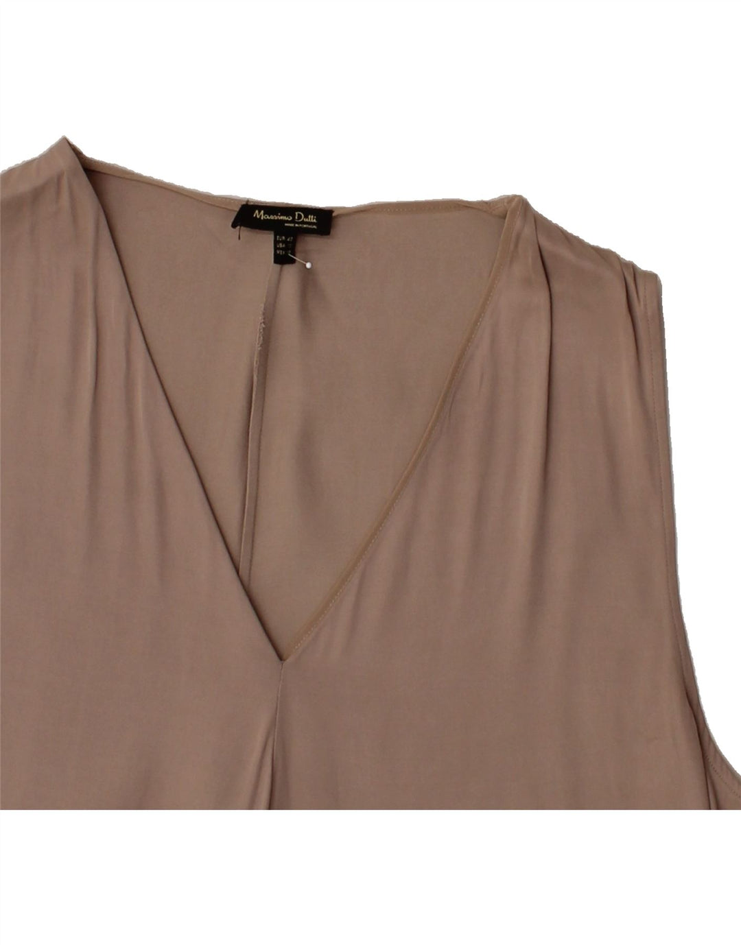 MASSIMO DUTTI Womens Sleeveless Blouse Top EU 42 Large Beige Vintage Massimo Dutti and Second-Hand Massimo Dutti from Messina Hembry 