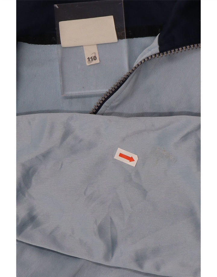 ASICS Jungen-Trainingsanzug-Top-Jacke, 5–6 Jahre, blaues Farbblockdesign