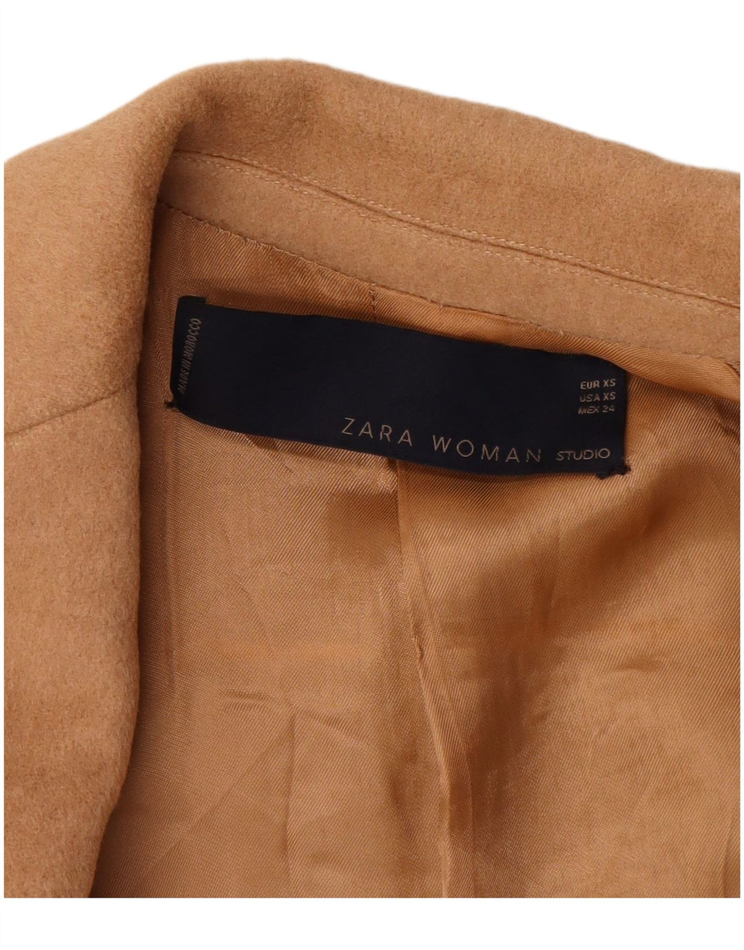 Zara Damen Mantel UK 6 XS Beige