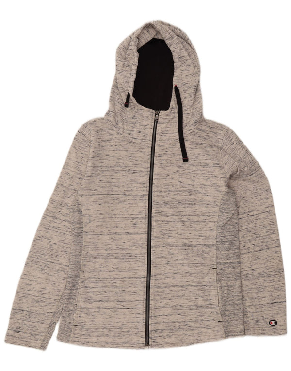 CHAMPION Damen-Kapuzenpullover mit Reißverschluss, UK 18, XL, Grau meliert