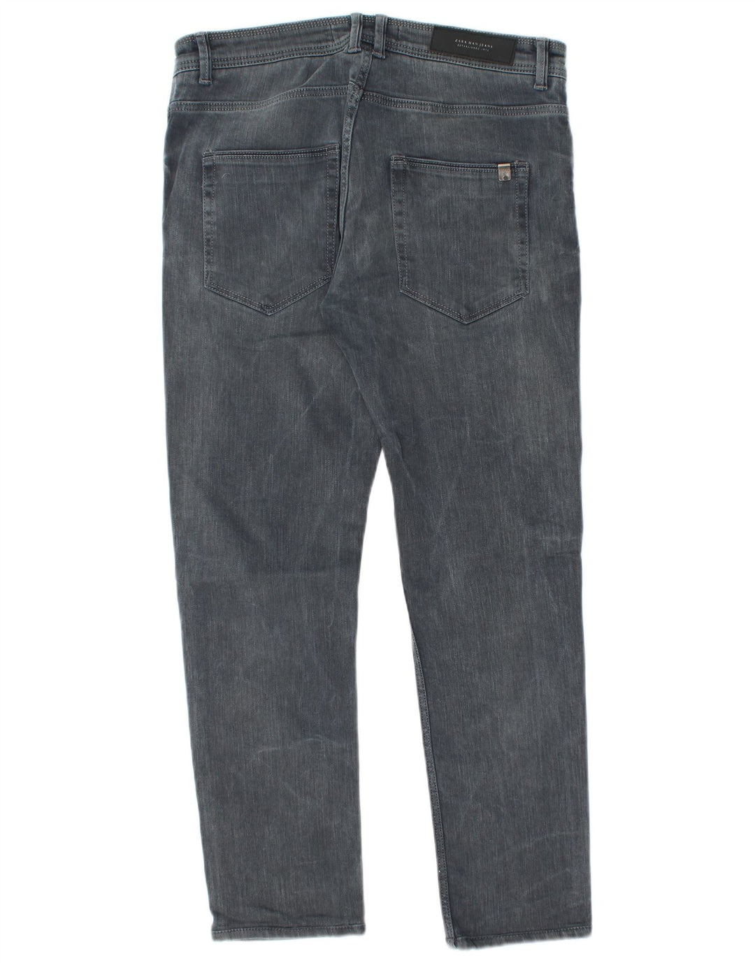 Zara Herren Slim Jeans EU 42 Large W32 L28 Graue Baumwolle