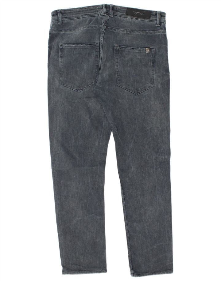 Zara Herren Slim Jeans EU 42 Large W32 L28 Graue Baumwolle