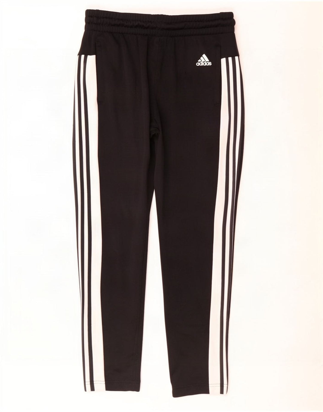 Adidas Damen Leggings UK 16/18 Large Schwarz Colourblock Polyester