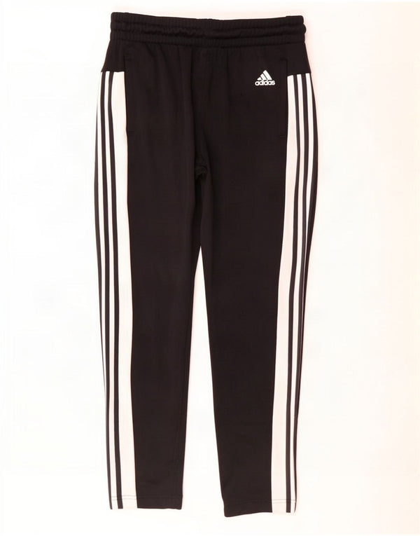 Adidas Damen Leggings UK 16/18 Large Schwarz Colourblock Polyester