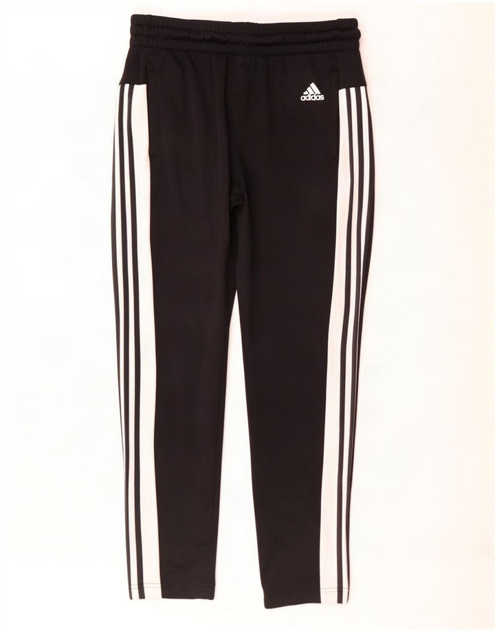 Adidas Damen Leggings UK 16/18 Large Schwarz Colourblock Polyester