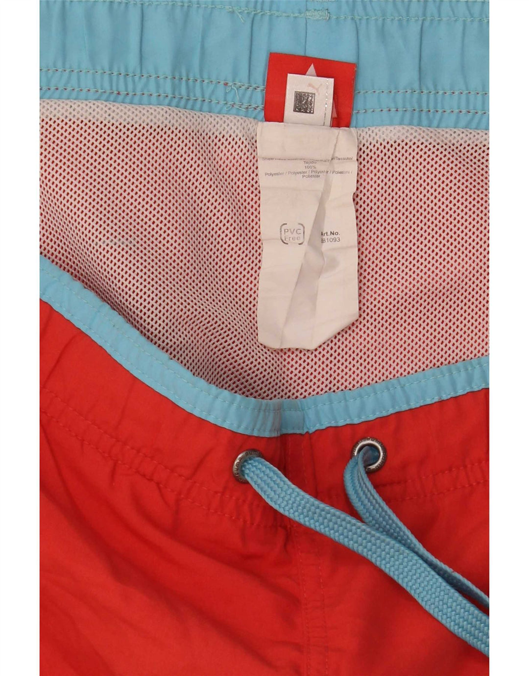 Puma Herren Badeshorts mit Grafik, groß, rotes Polyester