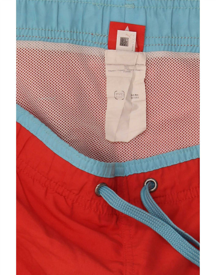 Puma Herren Badeshorts mit Grafik, groß, rotes Polyester