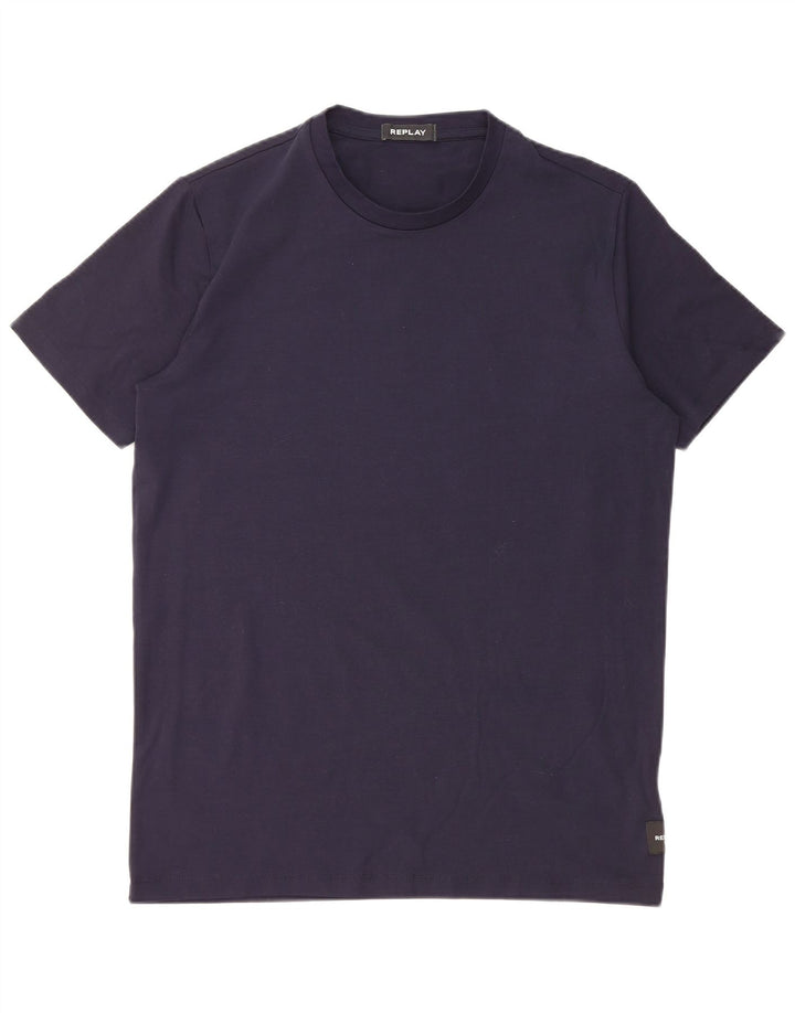 Replay Herren T-Shirt Top Medium Marineblau
