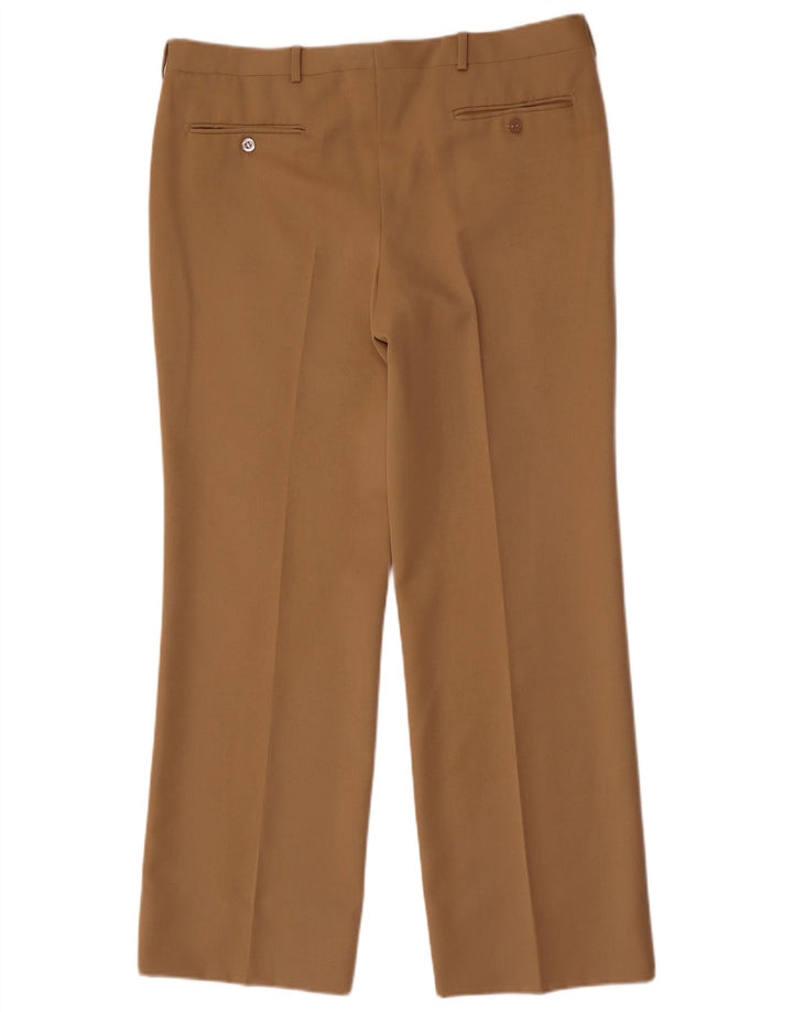 Vintage Herren gerade Anzughose W36 L30 Beige