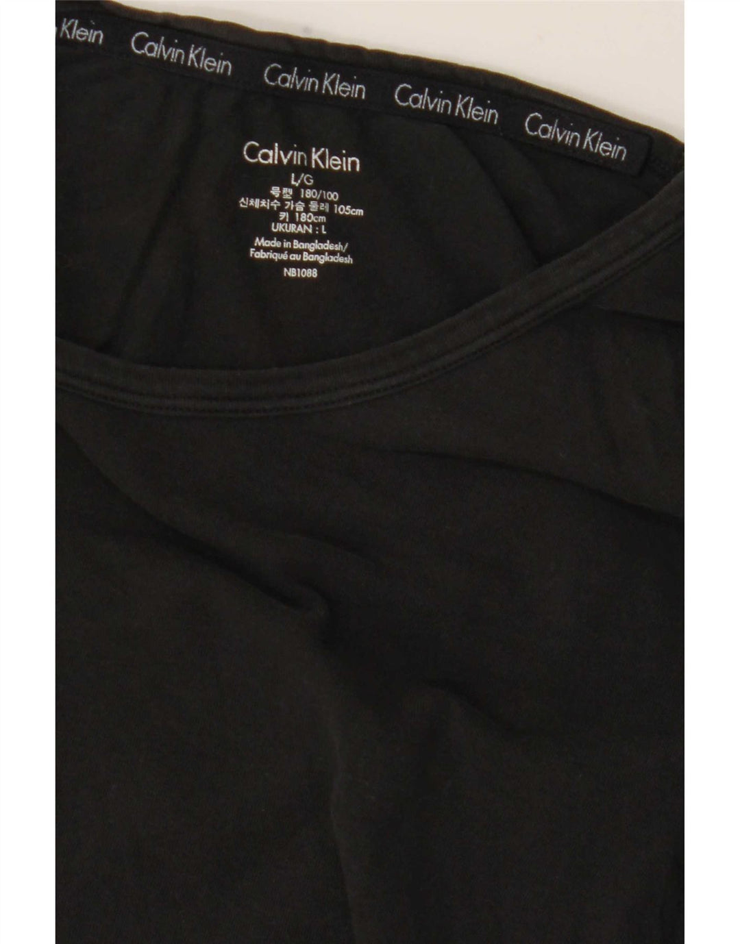 Calvin Klein Damen T-Shirt Top UK 16 Large Schwarz