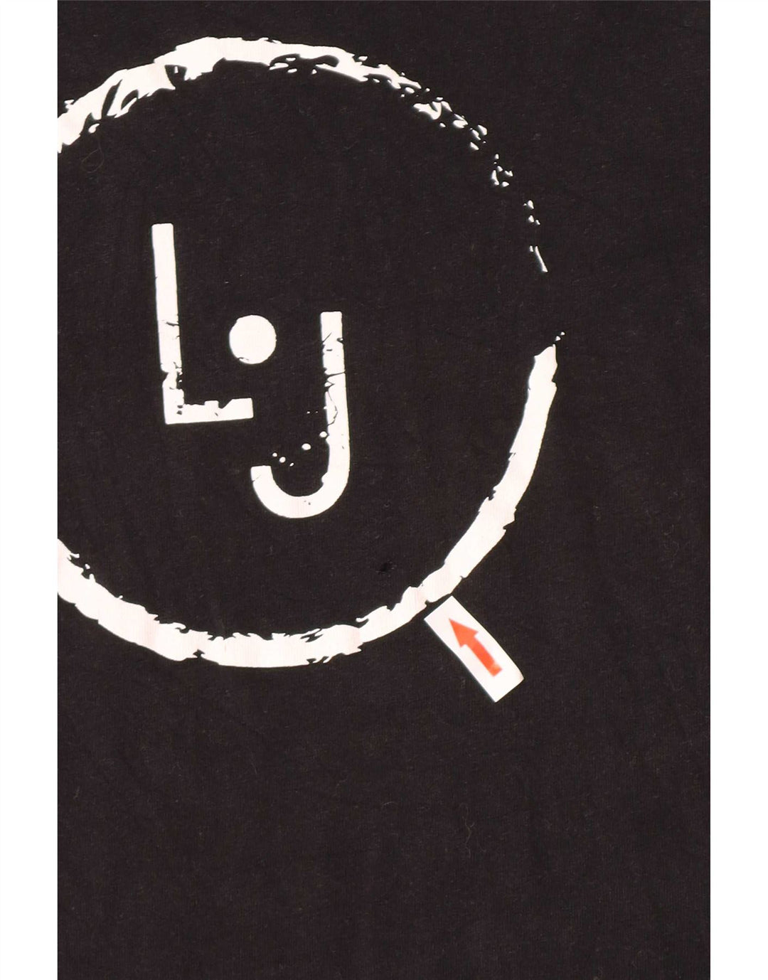 Liu Jo Herren-T-Shirt mit Grafik, Größe S, schwarze Baumwolle