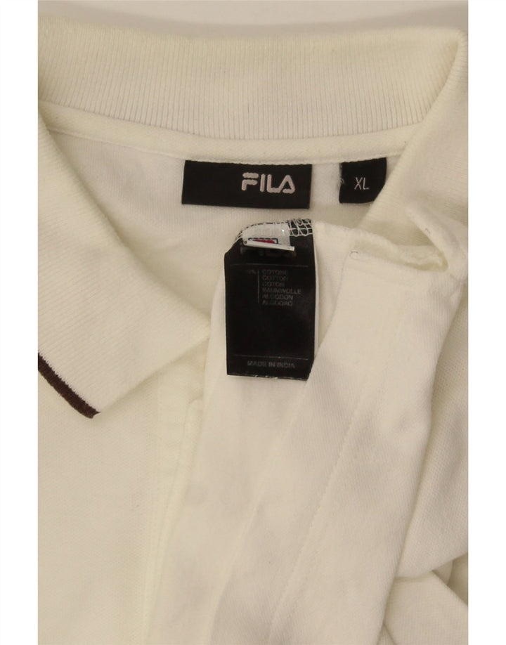 FILA Herren Poloshirt XL Weiße Baumwolle