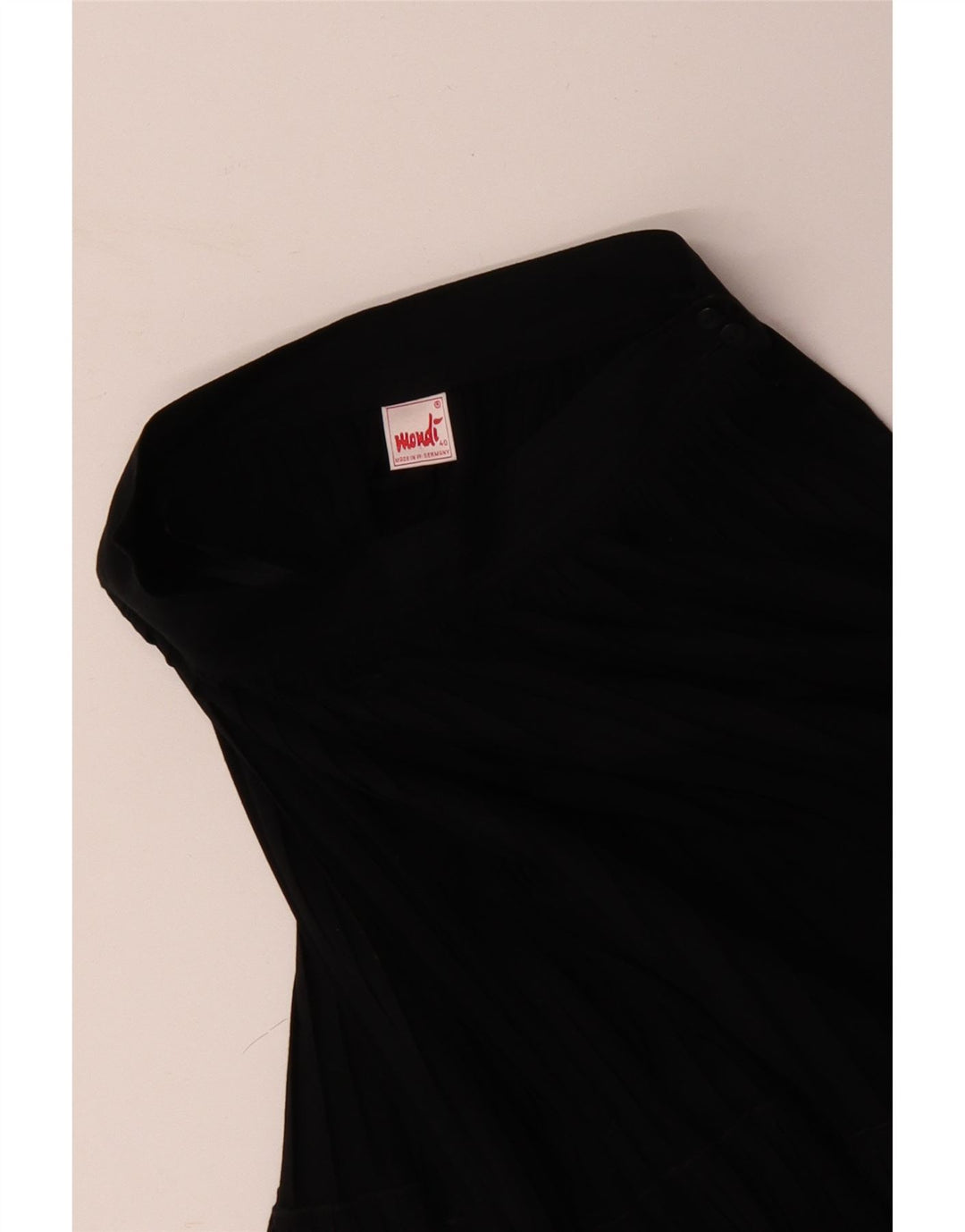 MONDI Damen Faltenrock EU 40 Medium W28 Schwarze Baumwolle