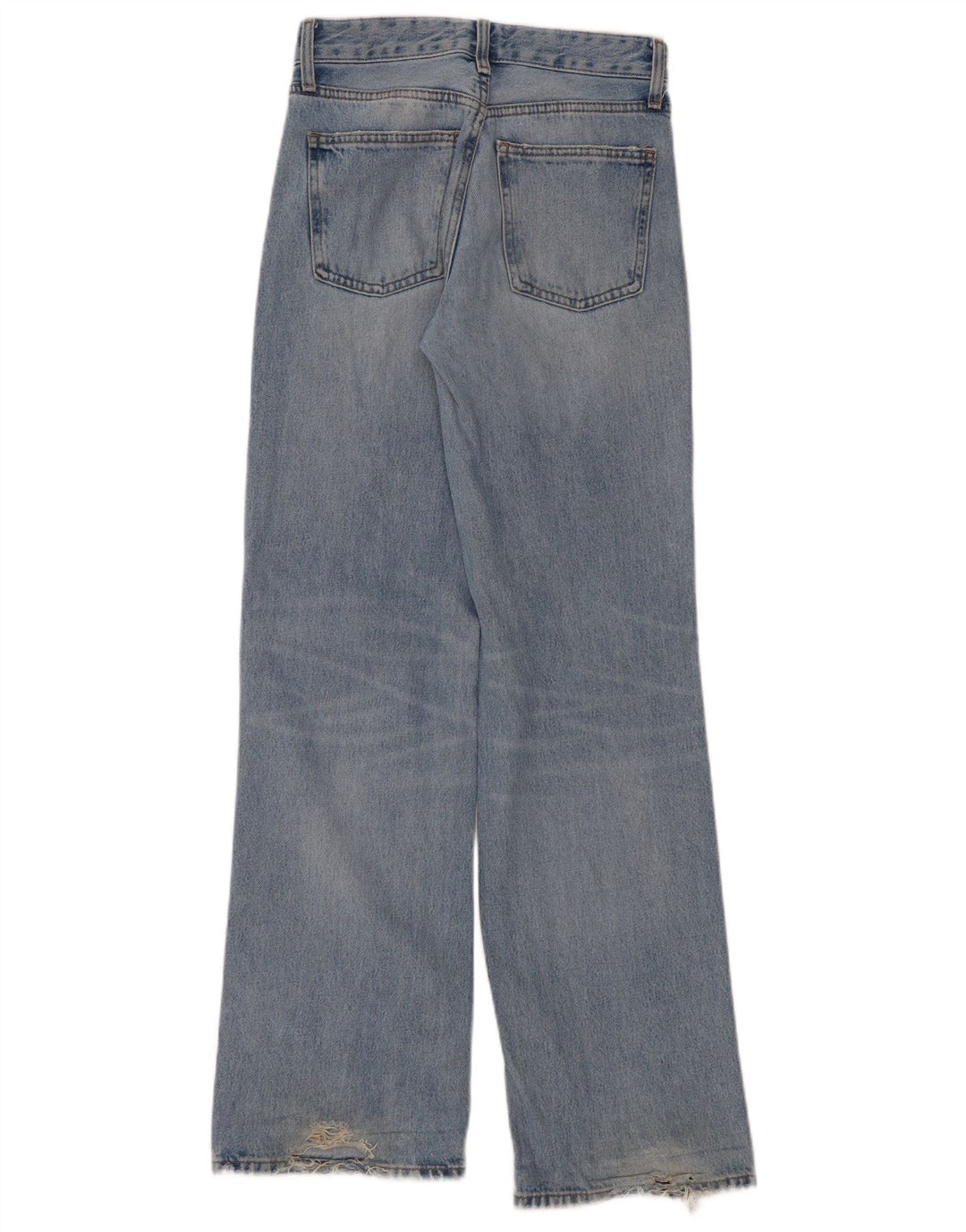 Zara Damen Bootcut Jeans EU 34 2XS W24 L33 Blaue Baumwolle