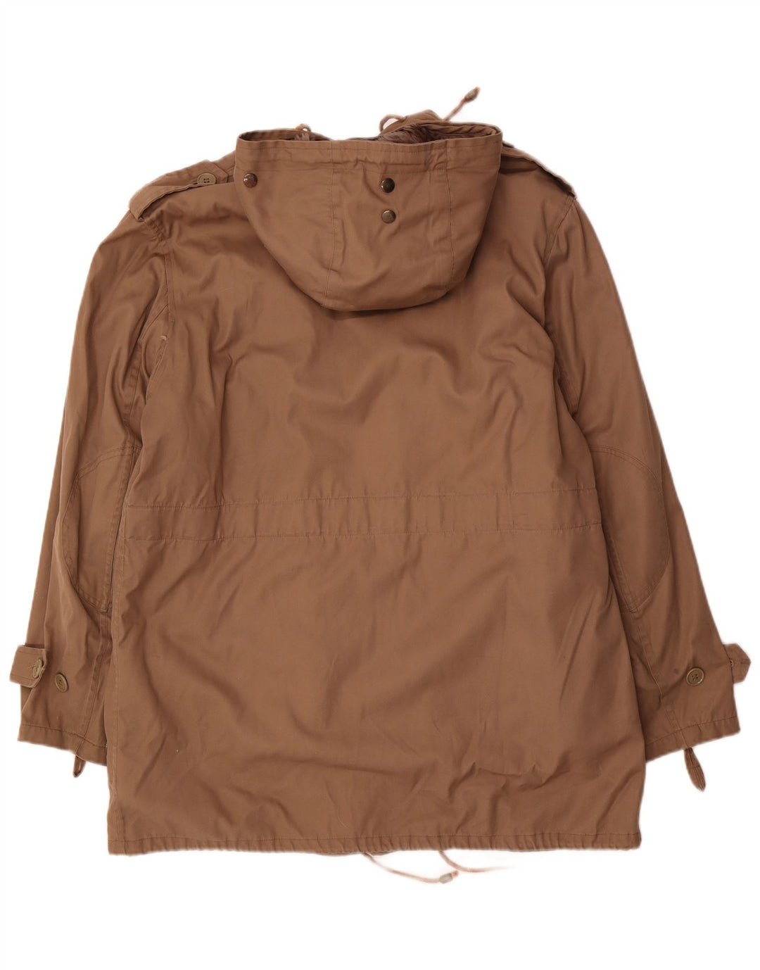 Vintage Herren Militärjacke mit Kapuze IT 52 XL Beige Polyester