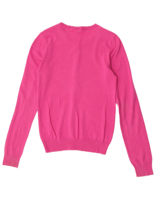 Benetton Damen-Cardigan-Pullover UK 8 Small Pink