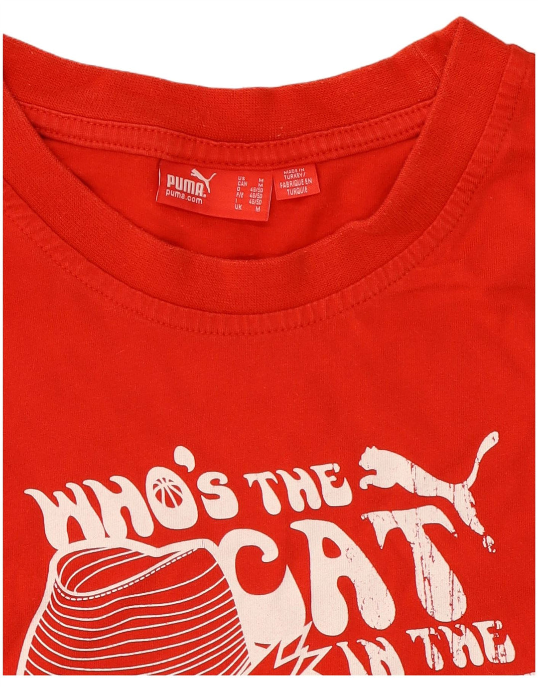 Puma Herren Grafik-T-Shirt-Oberteil Mittelrot