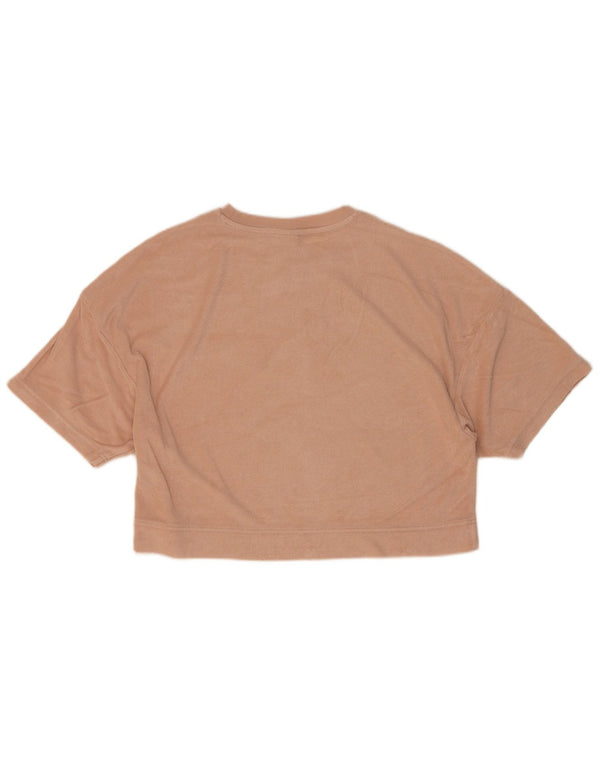 Puma Damen Crop T-Shirt Top UK 14 Mittelrosa