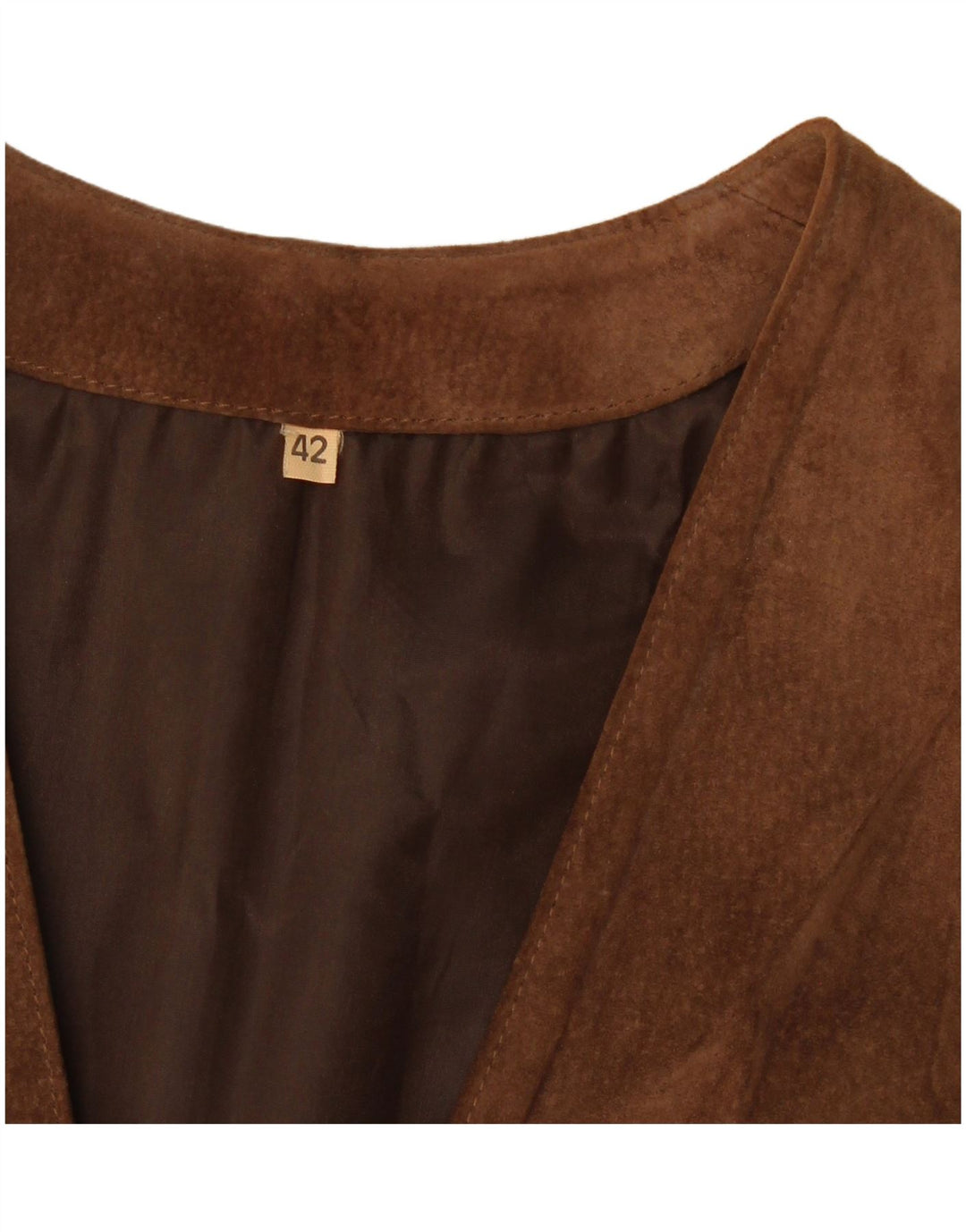 Vintage Damen Wildlederweste IT 42 Mittelbraun