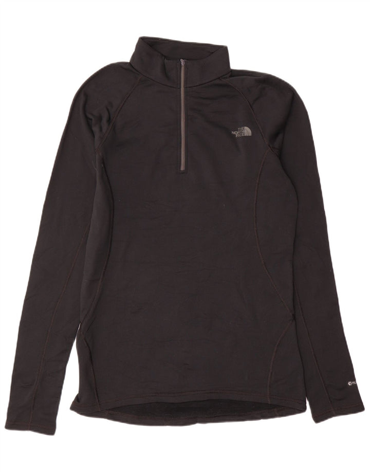 The North Face Herren-Oberteil mit Reißverschluss, reguläre Passform, langärmlig, mittelschwarz
