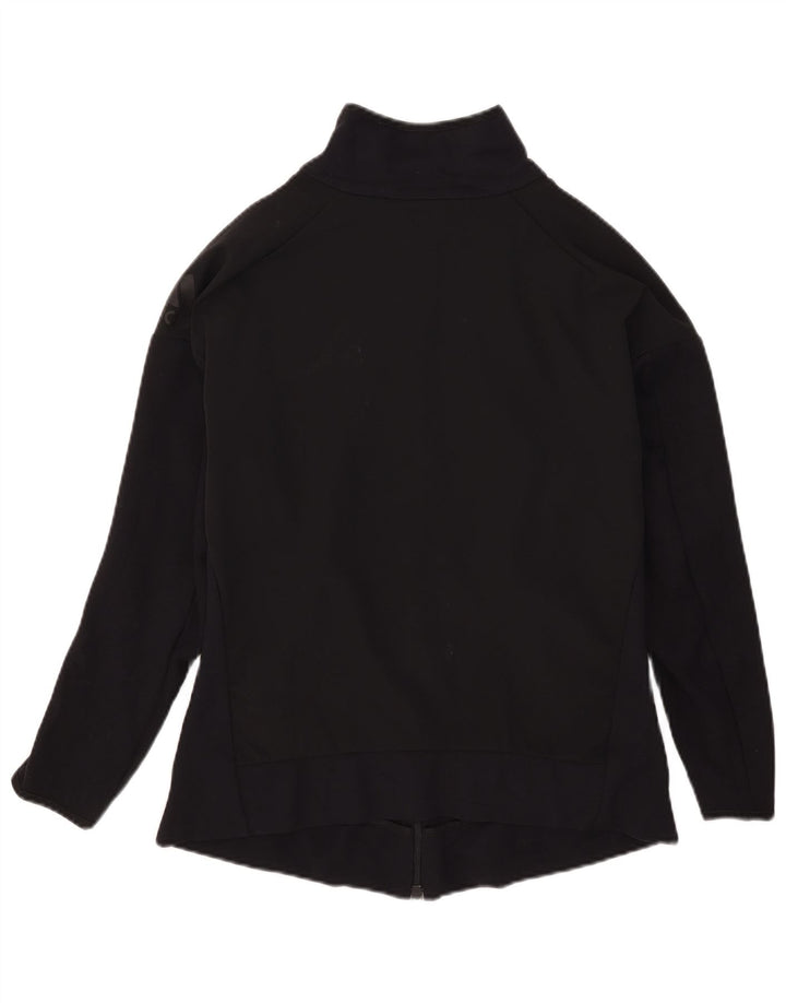 Adidas Damen Trainingsanzug Top Jacke UK 14 Medium Schwarz