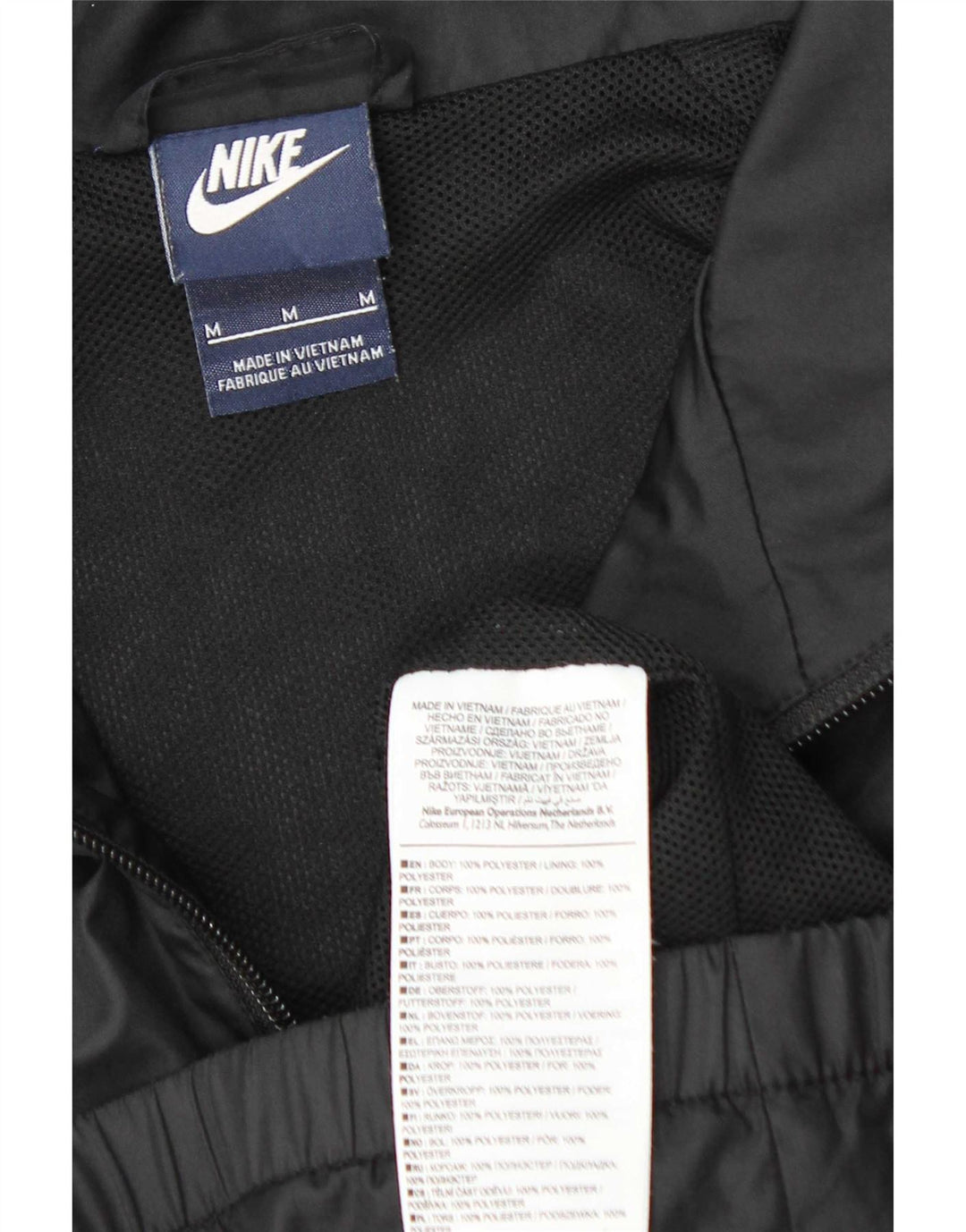 Nike Herren Regenjacke UK 38 Medium Schwarz Polyester
