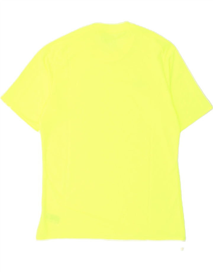 ADIDAS Mens Climalite T-Shirt Top UK 14 Medium Yellow Polyester Vintage Adidas and Second-Hand Adidas from Messina Hembry 