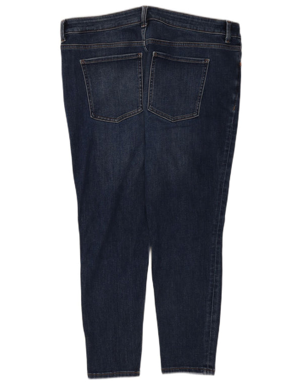 Marks & Spencer Womens The Ivy Crop Skinny Jeans UK 18 XL W36 L26 Blue