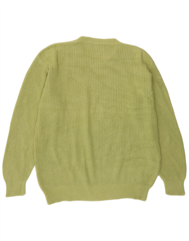 Andrea Fenzi Herren-Pullover mit Rundhalsausschnitt, Mittelgrün