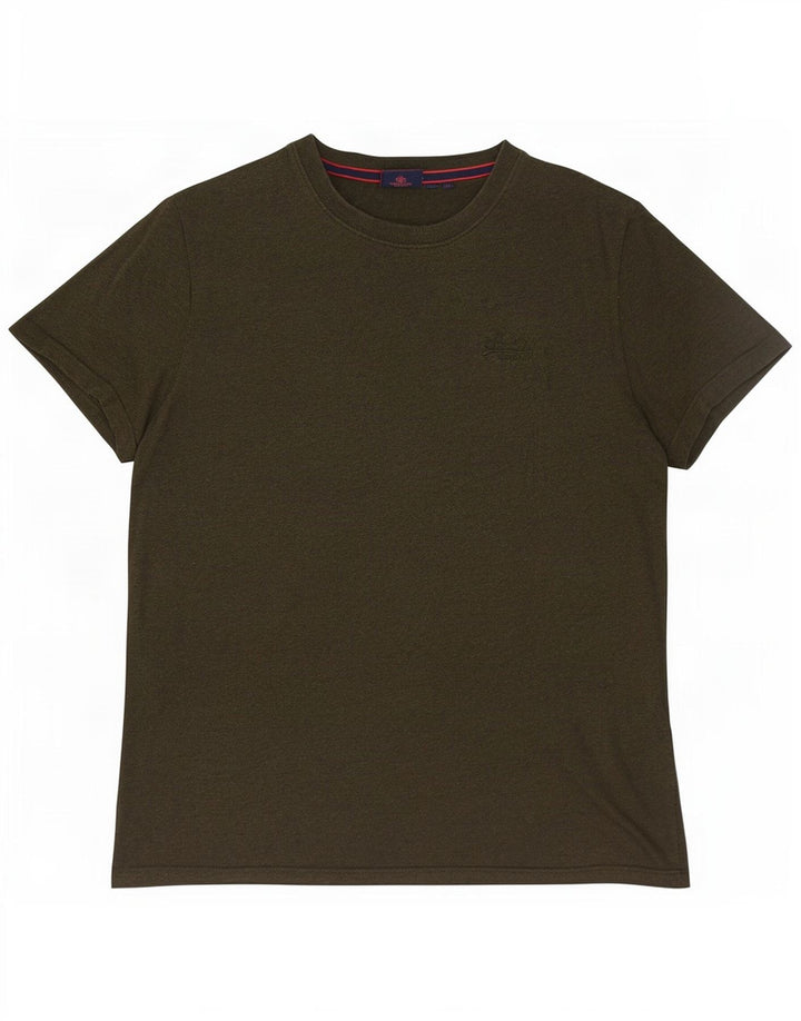 Superdry Herren T-Shirt Top XL Khaki Baumwolle
