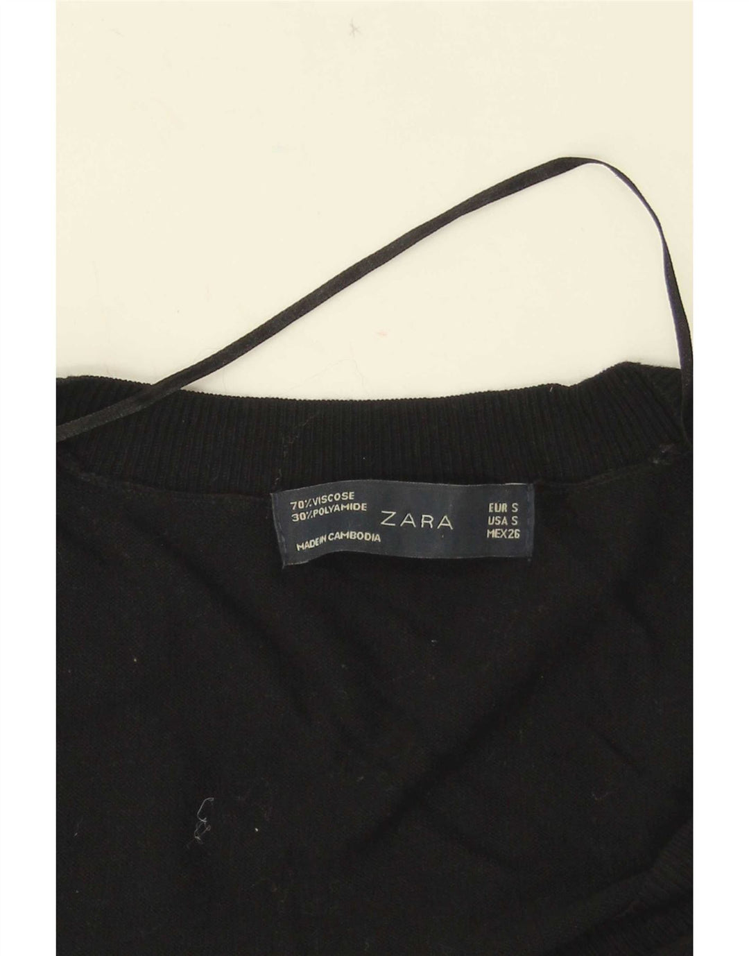 Zara Damen Weste Tank Top UK 10 Small Schwarz