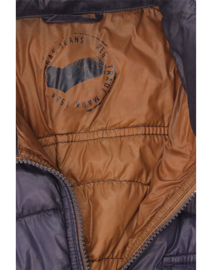 Gas Herren-Jacke mit Kapuze, gepolstert, Größe 36, Marineblau