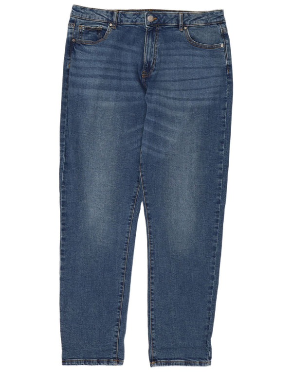 M&Co Damen Slim Jeans UK 16 Large W34 L30 Blaue Baumwolle