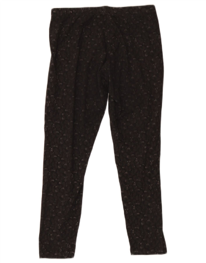 Fat Face Damen Crop Leggings UK 12 Mittelschwarz gepunktete Baumwolle