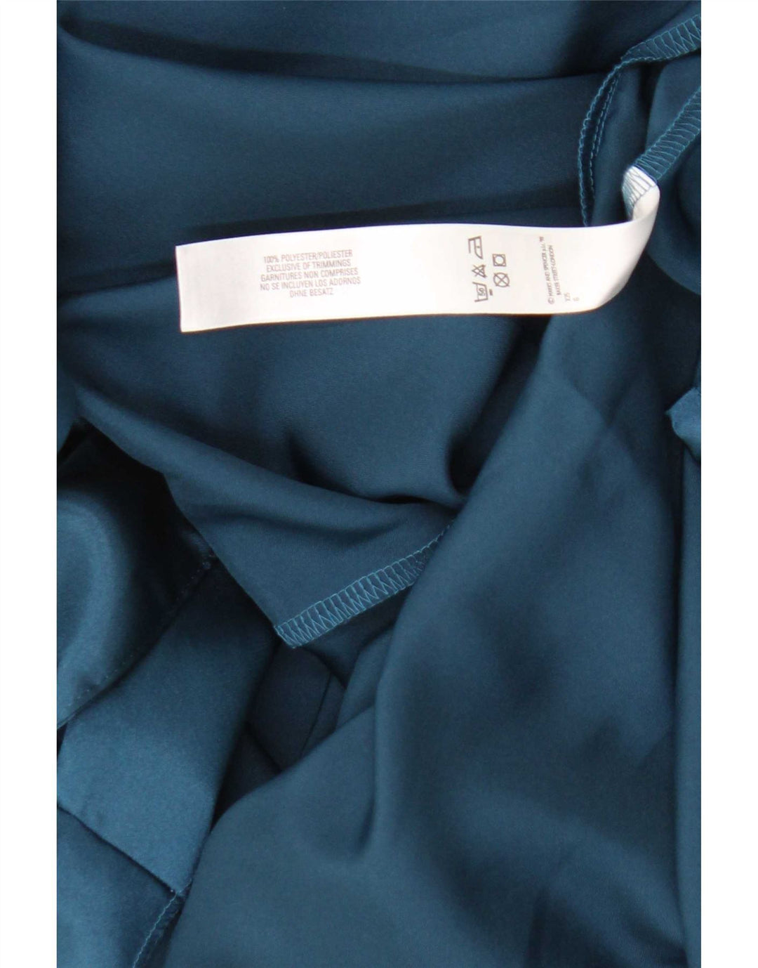 Marks & Spencer Damen Robe Maxikleid UK 8/10 Small Blau Polyester