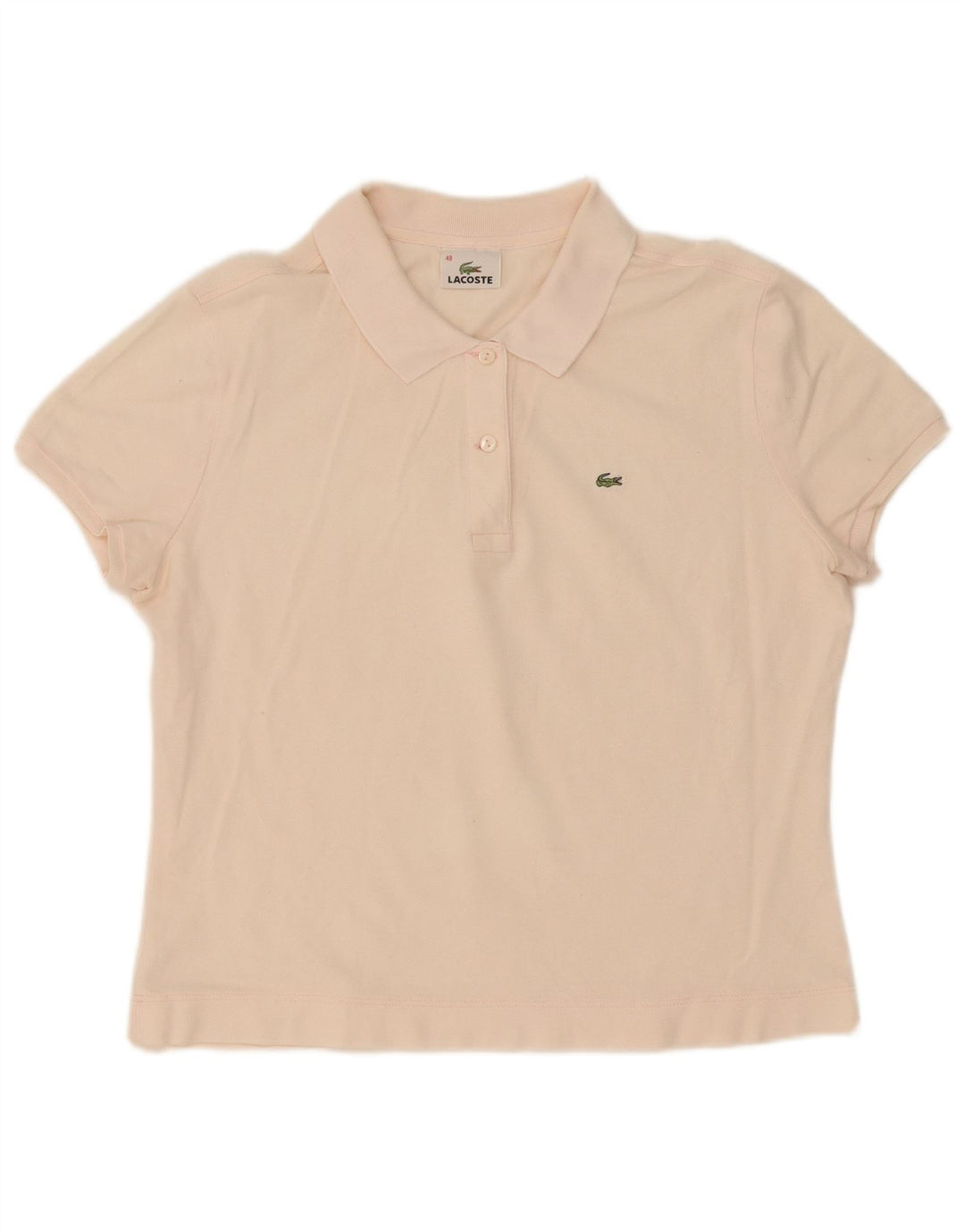 Lacoste Damen Poloshirt Größe 48 XL Rosa Baumwolle