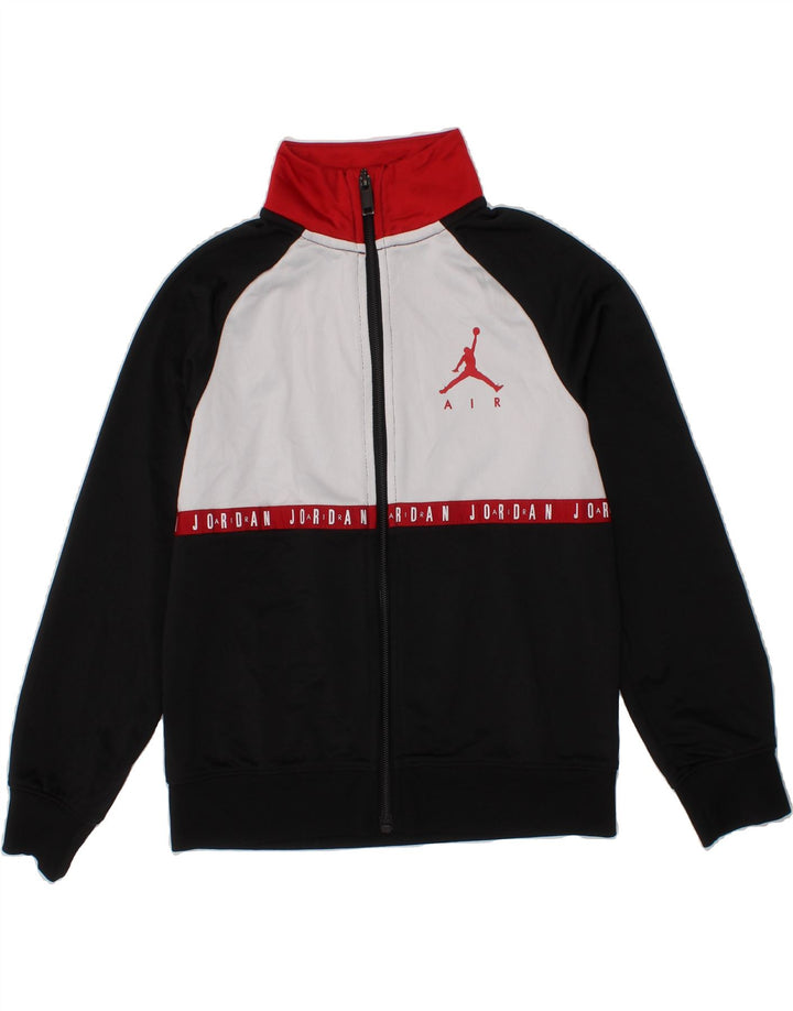 JORDAN Boys Tracksuit Top Jacket 6-7 Years Large  Black Colourblock Vintage Jordan and Second-Hand Jordan from Messina Hembry 