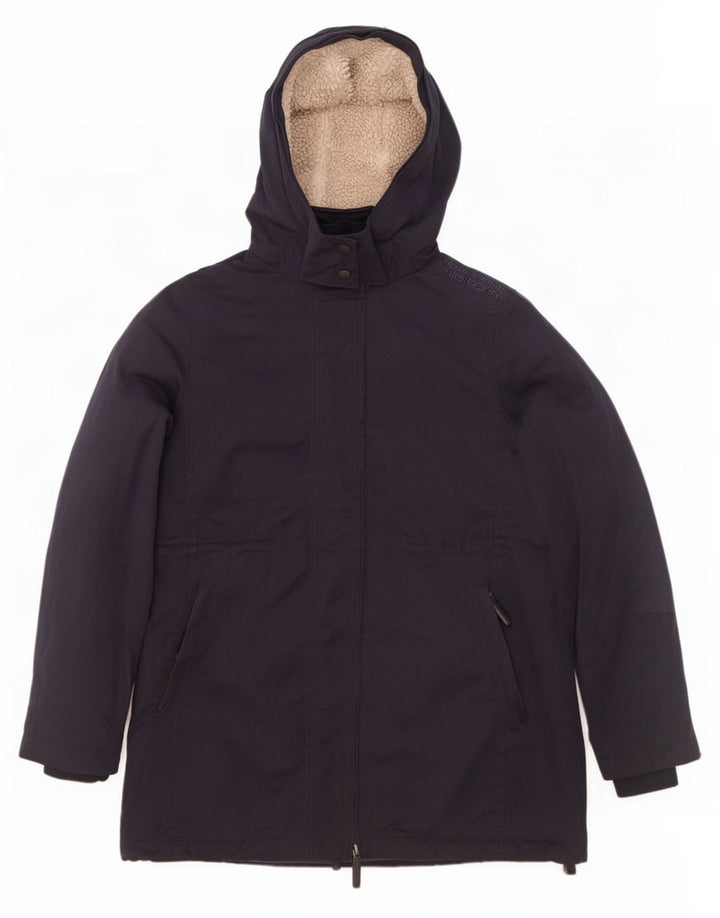 Superdry Herren-Parka mit Kapuze, groß, UK 42, XL, Marineblau, Polyester