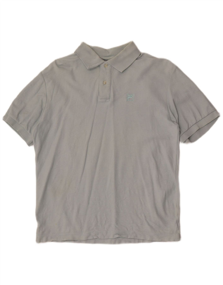 Fila Herren-Poloshirt, große graue Baumwolle