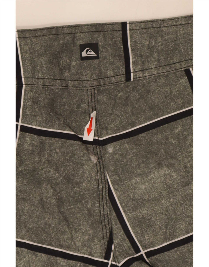 Quiksilver Herren-Badeshorts, klein, grau kariert, Polyacryl