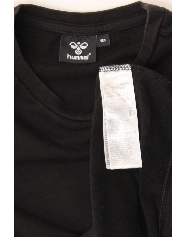 Hummel Grafik-Sweatshirt für Jungen, 13–14 Jahre, schwarze Baumwolle