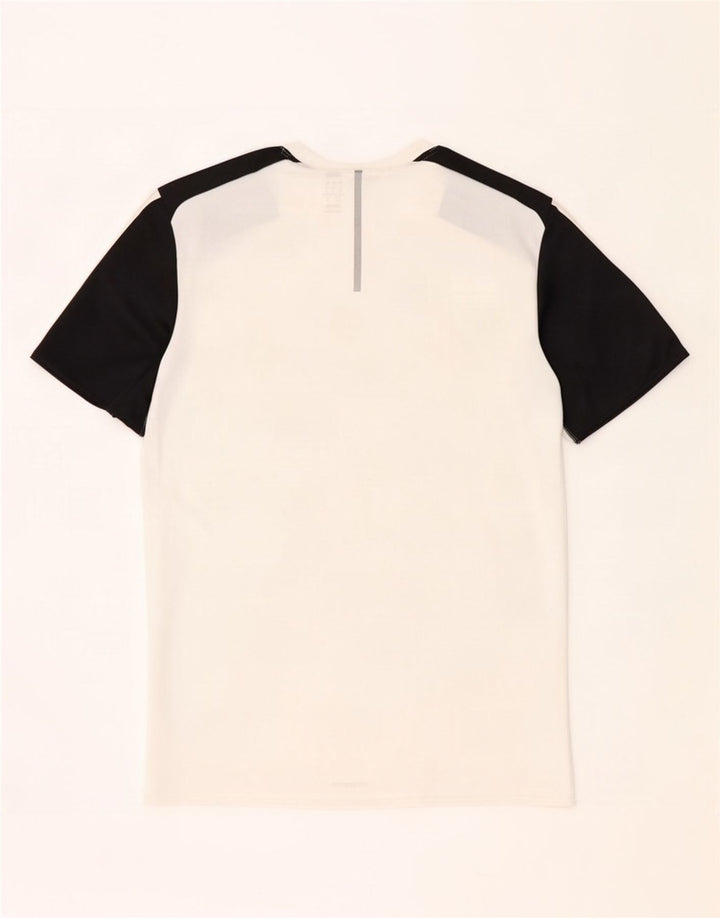 Adidas Herren Climalite T-Shirt Top Small Weiß Colourblock Polyester