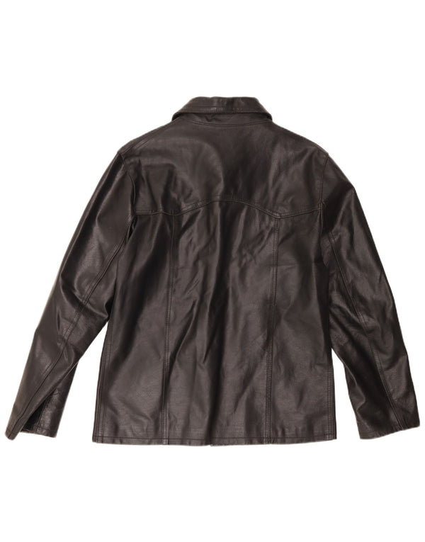 Spago Herren Lederjacke UK 40 Large Schwarz