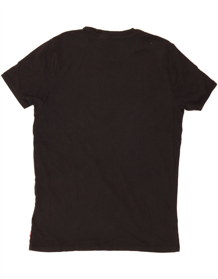 LEVI'S Mens Graphic T-Shirt Top Large Black Cotton Vintage Levi's and Second-Hand Levi's from Messina Hembry 