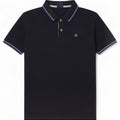 Champion Herren Poloshirt Mittel Marineblau gestreift