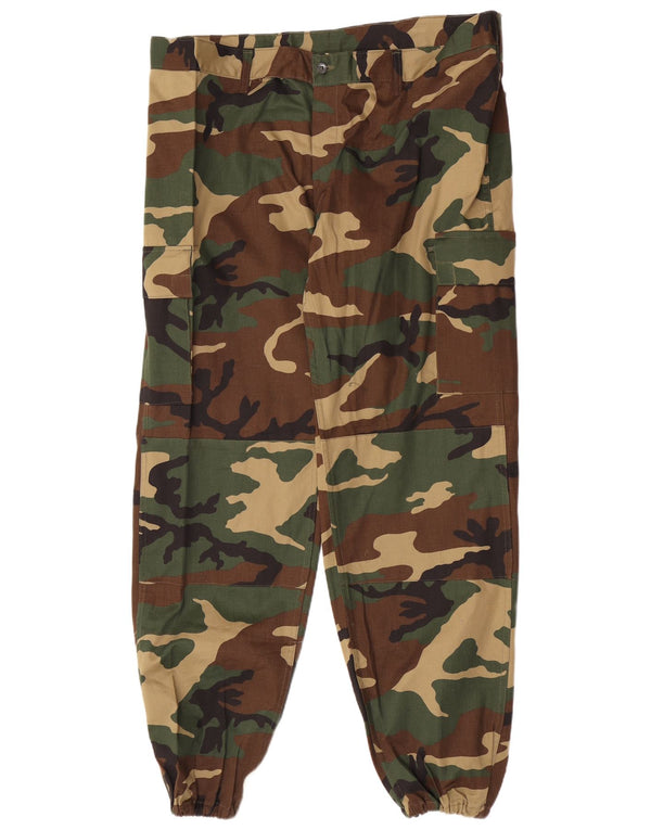 Vintage Herren Jogger Cargohose EU 54 2XL W42 L31 Khaki Camouflage Army
