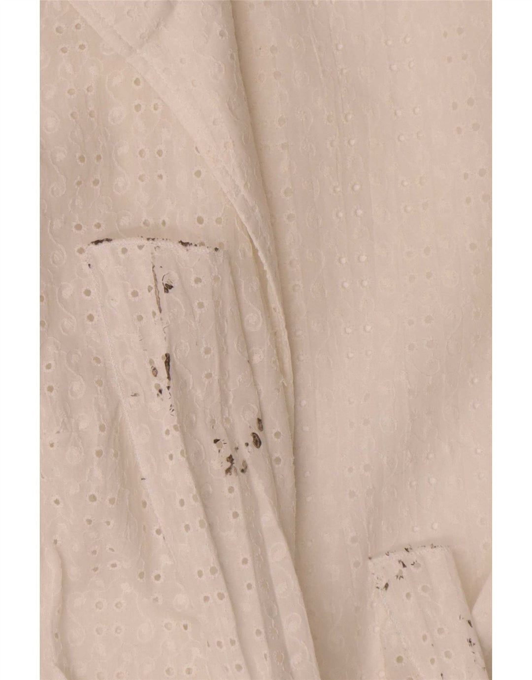Naracamicie Damen-Hemdbluse in Wickeloptik, US 2 XS, weiße Baumwolle