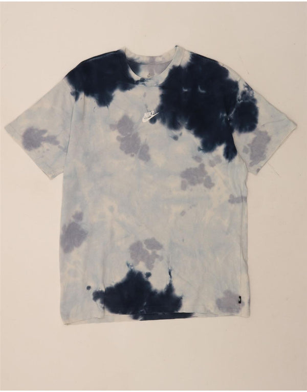 Nike Herren-T-Shirt mit lockerer Passform, lockere Passform, mittelblaue Batik-Baumwolle
